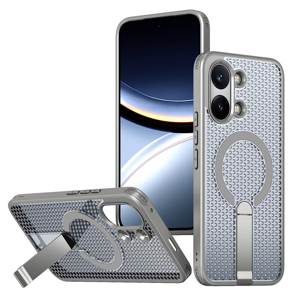 KEYSION Dutý kryt pro odvod tepla s MagSafe pro Xiaomi POCO X8 Pro Max Magnetické chlazení Skrytý stojánek Nárazuvzdorný kryt telefonu