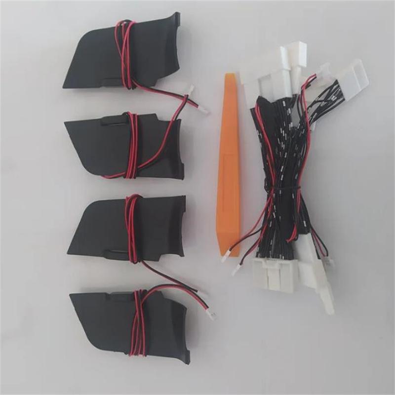 Car LED Door Bowl Armrest Atmosphere Light Interior Lights Bowl Handle Frame Light for Toyota RAV4 2024