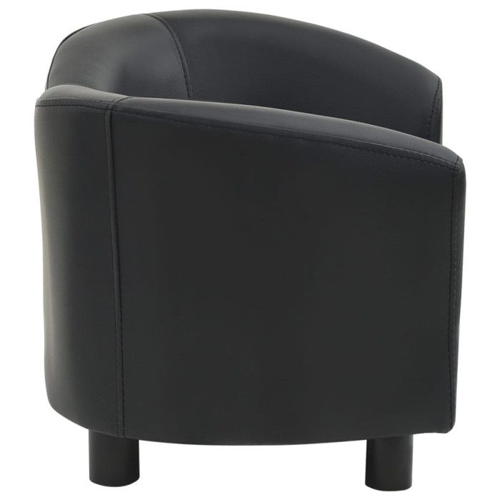 VidaXL Canapé pour Chien Noir 67x41x39 cm Similicuir Sofa pour Chat Animaux 170946