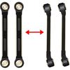 8PCS Black Coating Brass Links Rod Linkage Set for Axial AX24 XC-1 1/24 RC Crawler Car Upgrade Parts