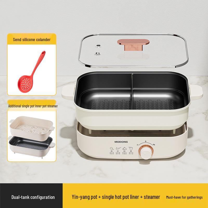 

Многофункциональная электрическая кастрюля Moton: Домашняя жарка и горшок с мандариновой уткой 4.5L