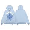 Felpa Sp5der FW23 Unisex Streetwear Pullover Felpa Con Stampa Ragnatela Vestibilità Larga Misto Cotone