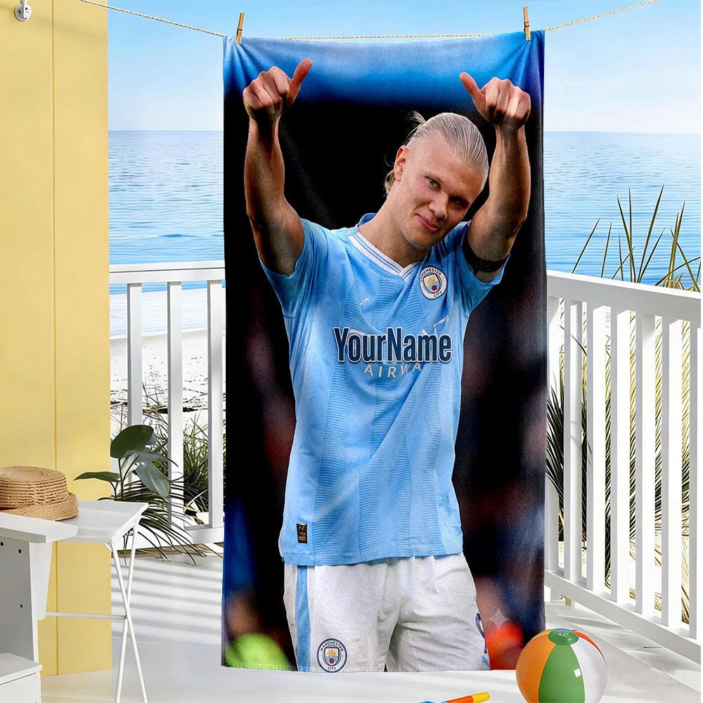 Haaland Customize Your Name Beach Towel Soft Durable Quick-Dry For Beach Bathroom Outdoor Swimming Pool Camping Picnic Yoga Diving Vacation Accessorie