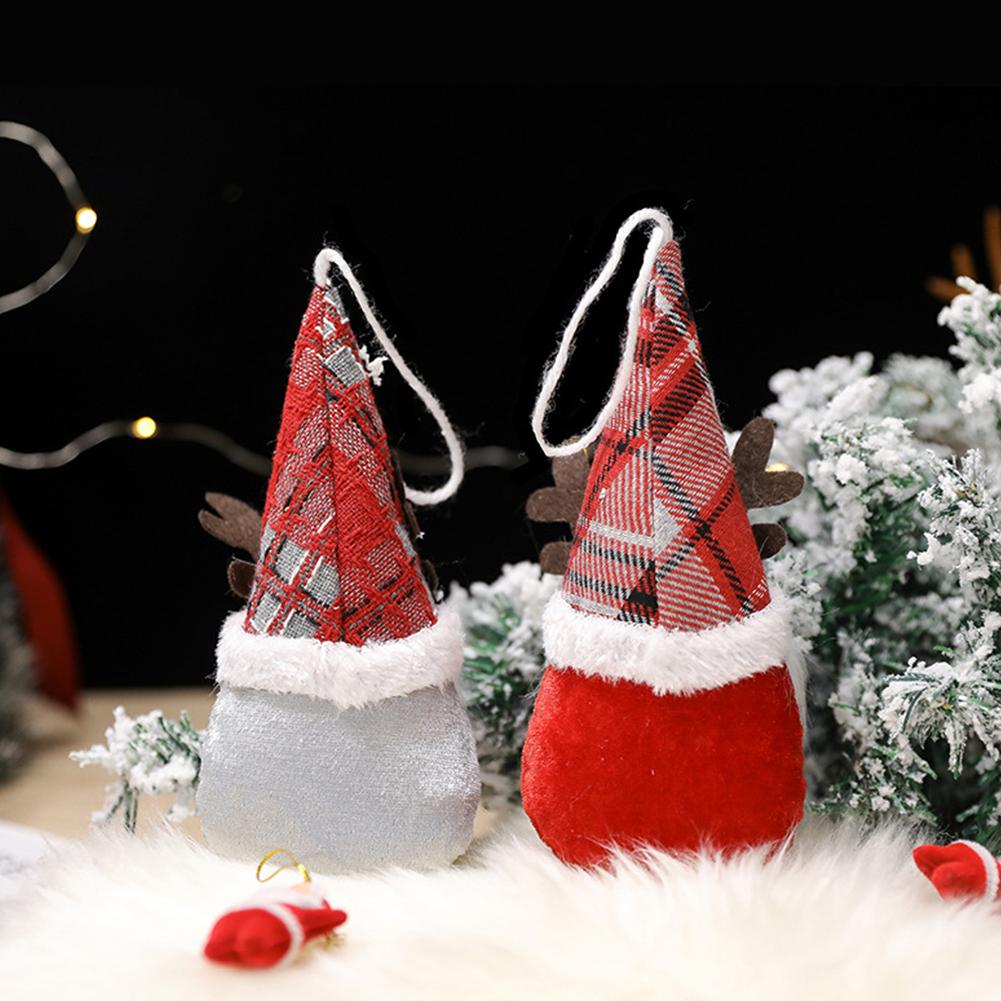 

Christmas Hanging Gnomes Ornaments Antler Hat Christmas Tree Hanging Pendant Cute Hanging Santa Elves Christmas Tree Decoration красный