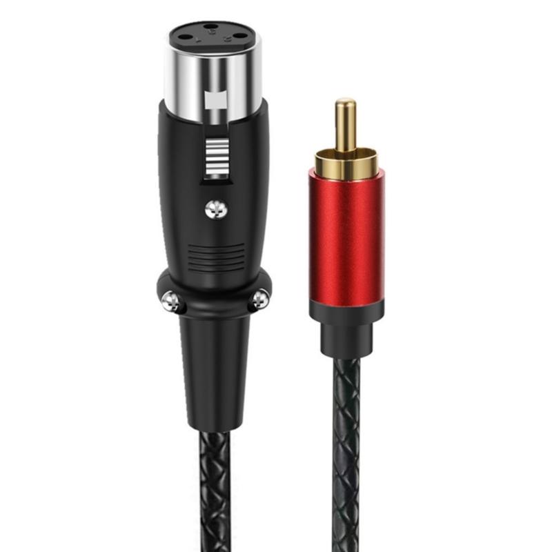 Flexible Sound Interconnects Cable XLRs 3Pin To RCAs Plugs With Reinforced Metal Shell And OxygenFree Coppers Conductors For Enhances Durability