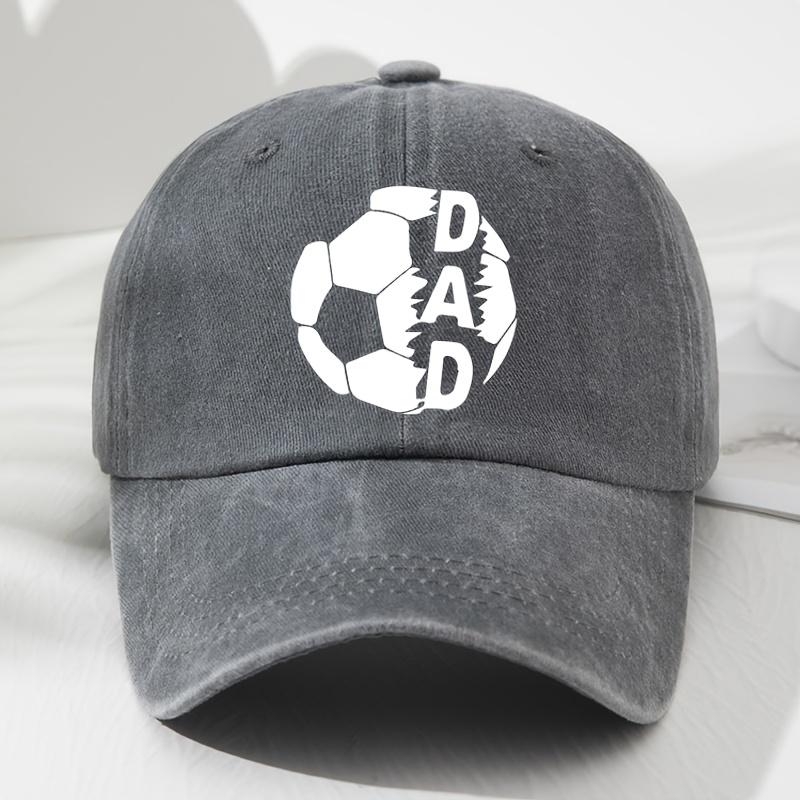

Men s and Women s Same Printed Football DAD Father s Day Gift for Dad Soft Top Baseball Cap серый