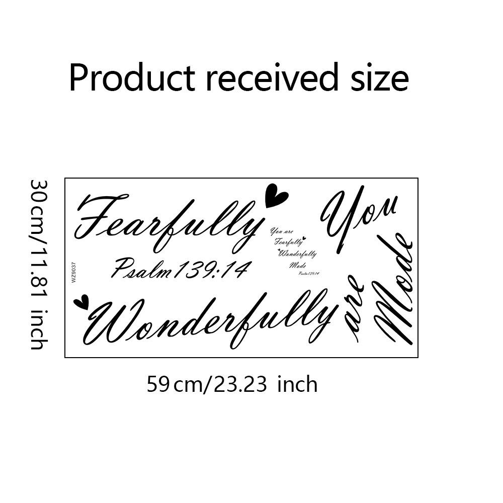 

WZ9037 Черный английский слоган спальня гостиная вход домашний фон ландшафтный дизайн декоративная наклейка на стену 30*59cm/WZ9037