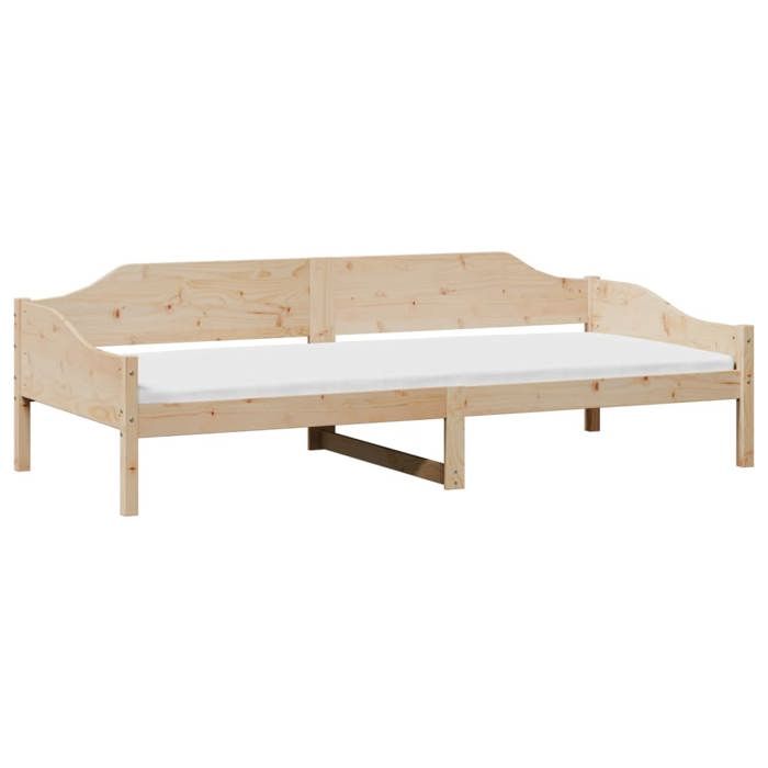 VidaXL Cadre de lit 90x200 cm bois de pin massif, meuble de chambre à coucher, sommier, lit en bois, lit, lit simple, cadre 850914