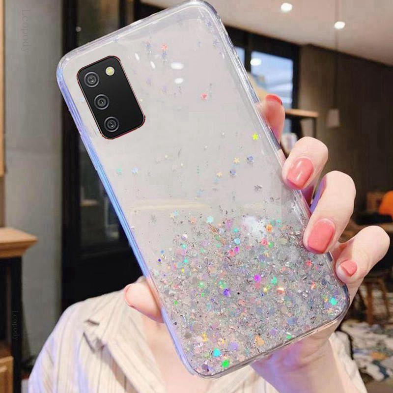 Luxury Bling Glitter Phone Case for SAMSUNG Galaxy A02S A025F A025G A025M back cover For SAMSUNG A  02S 025F DS cases back cover