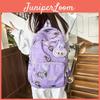 Labubu Cartoon Womens Nylon Backpack With Computer Sleeve Ergonomic Design For Daily Use