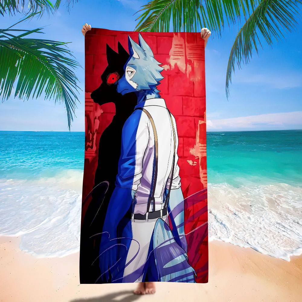 Drama Anime B-BEASTARSs Microfiber Blanket Quick Drying Beach Towels Oversized Printing Super Absorbent Pool Towel Blanket