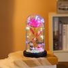 Creative and romantic Qixi Festival gifts, eternal flower luminous ornament lighting, student desktop led light ornament