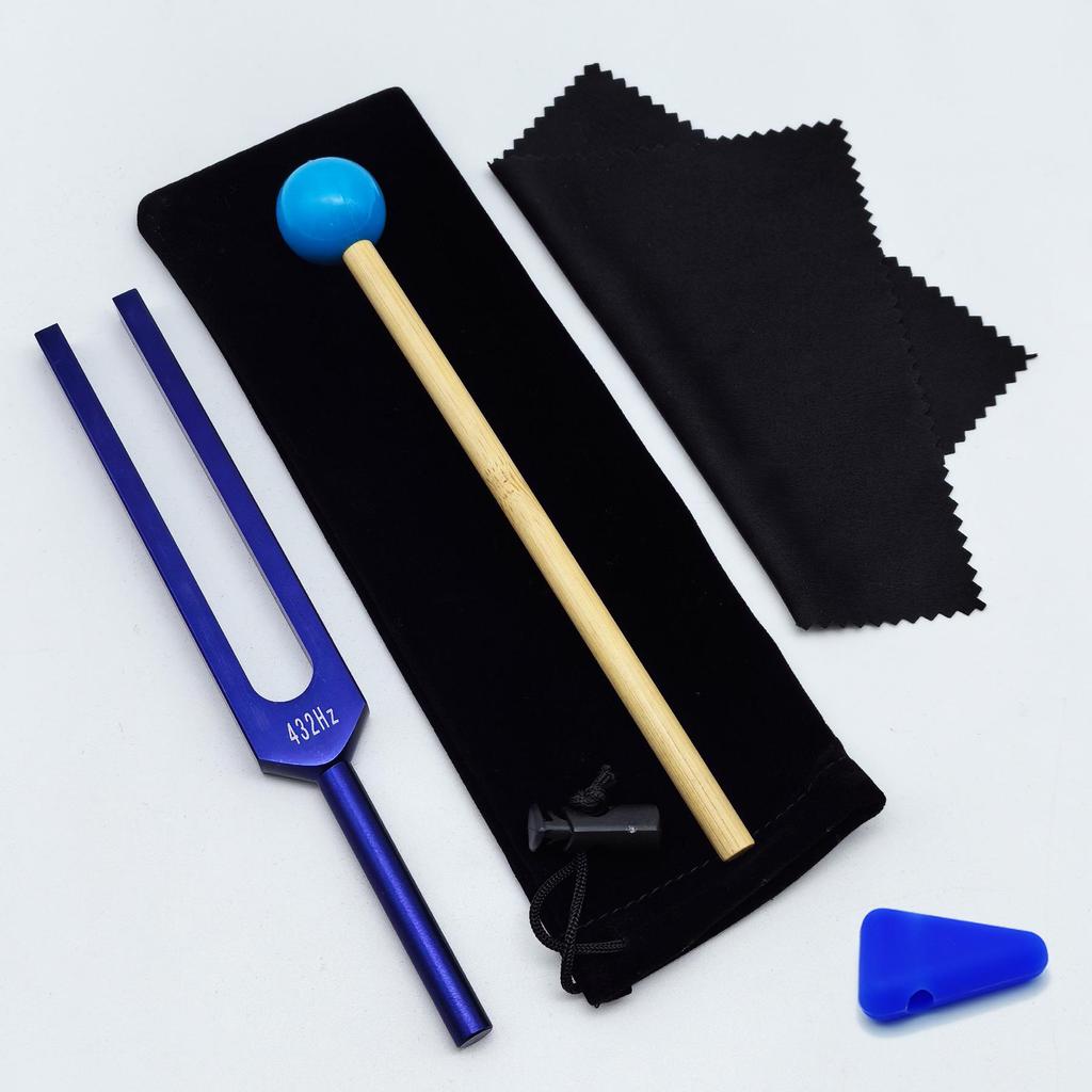 Gold 432HZ Aluminum Alloy Colored Tuning Fork with Triangle Shape.