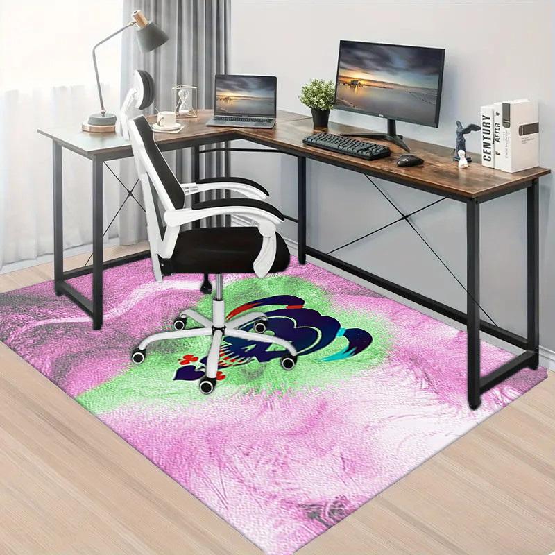 1pc Office Carpet Chair Mats Harley Quinn Skull Perfect for Decorating Office Chairs, Living Rooms, Or Bedrooms,Polyester Carpet