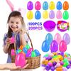 200/100pcs Easter Egg Twisted Opening Eggshell Waterproof Gift Packing Box Reusable Empty Bright Eggshell for 2025 Spring Easter