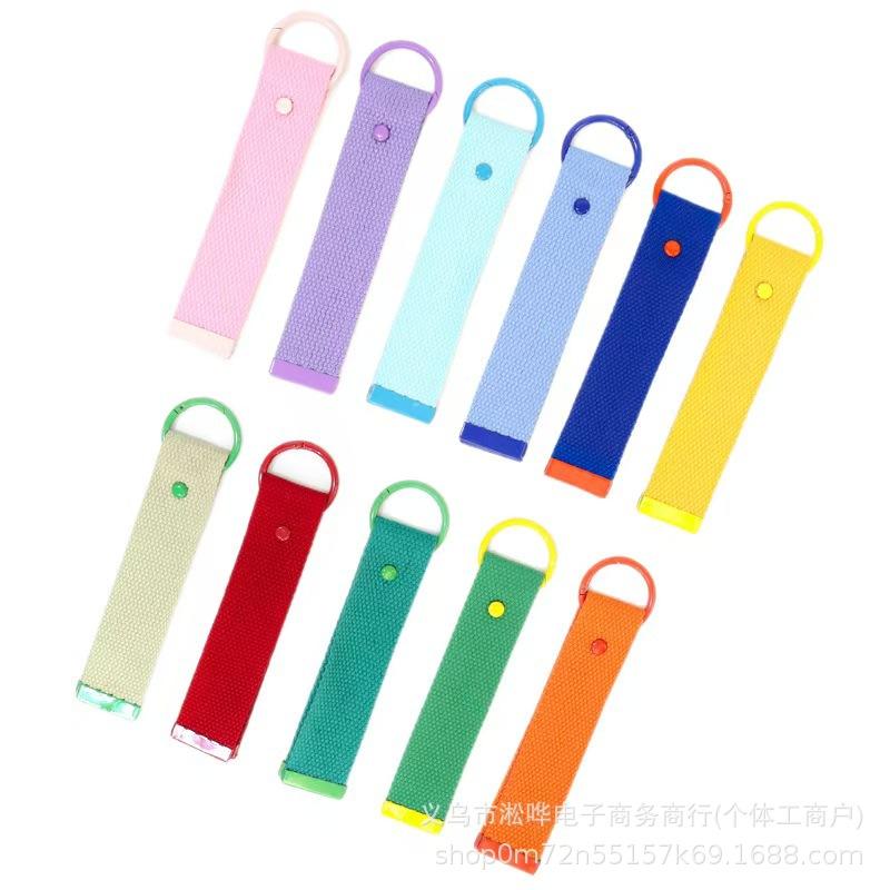 Colorful Korean Embroidered Polyester Lanyard Keychain