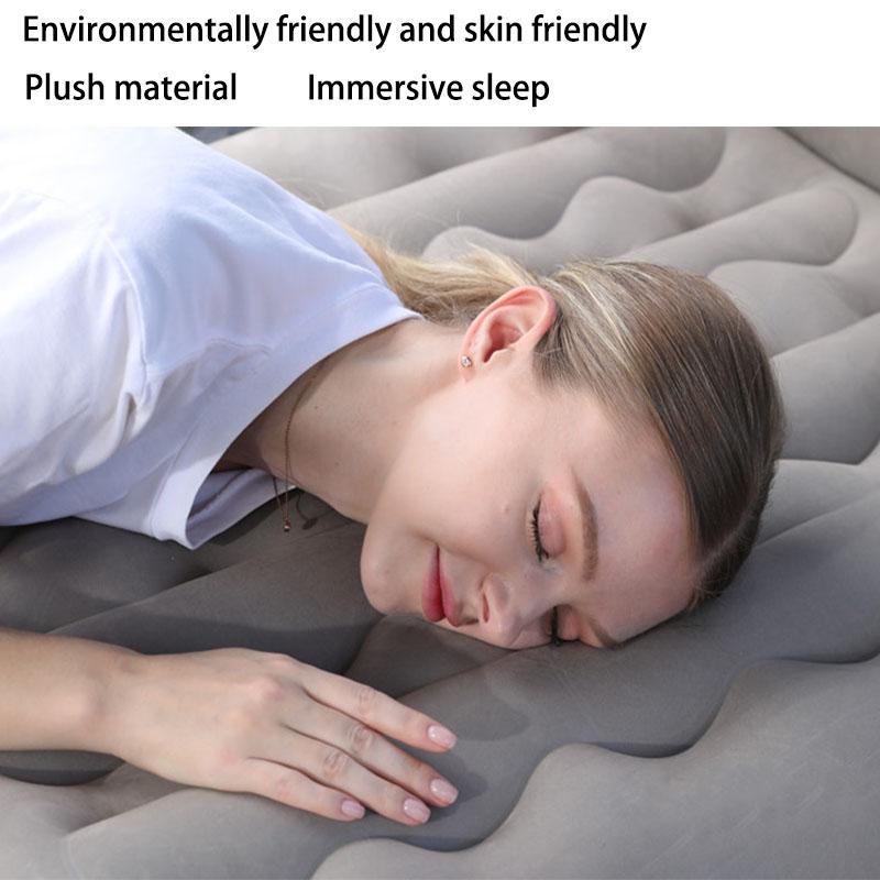 For Tesla Model Y PVC Inflatable Air Mattress Outdoor Camping Inflatable Special Suede Fabric Car Travel Bed
