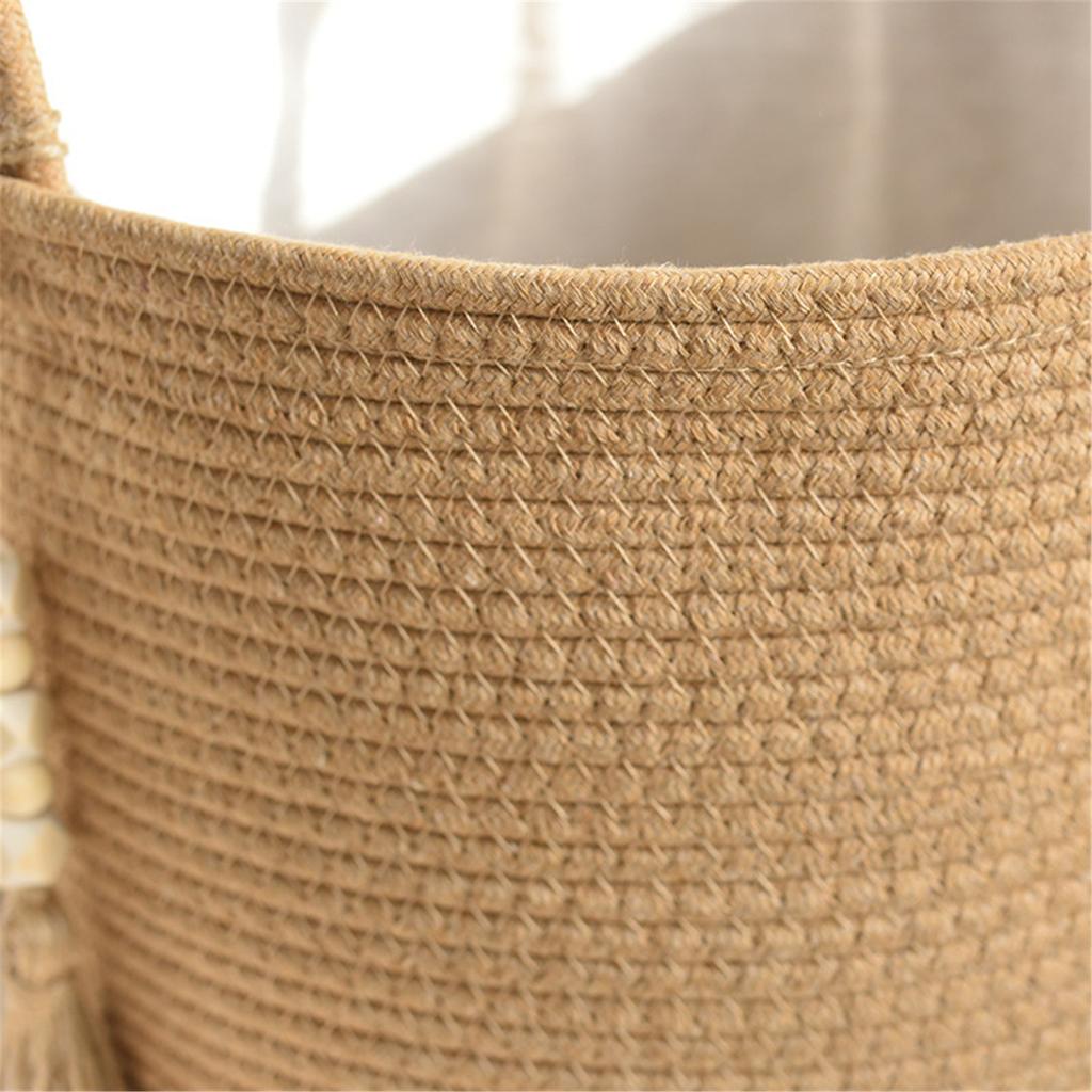 Cotton Rope Laundry Basket Large Capacity Laundry Hamper for Sorting Dirty Clothes Easy to Use Blankets Collector