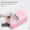 Nail Drill Bits Holder 30 Holes Dustproof Organizer Case With Cleanning Brush Salon Professional Manicure Display Stand