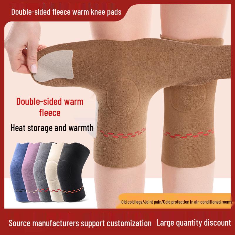 Double-Sided Fleece Knee Warmers: Velvet Thickening for Heat Storage and Cold Protection