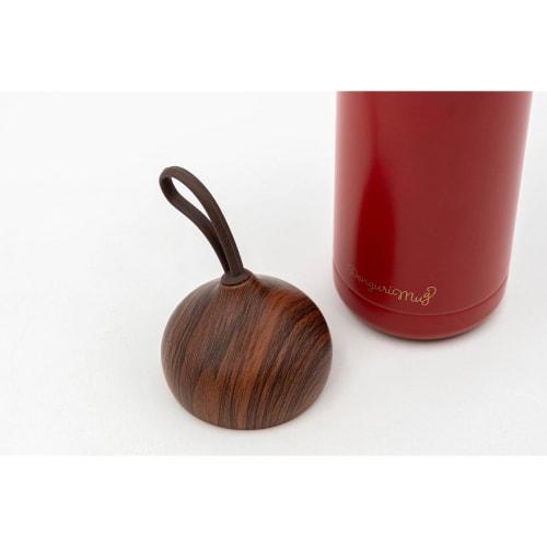 Orgo Acorn Mug, 400ml, SMBD-40, Vacuum Insulated Stainless Steel Bottle with Acorn Shape, Stylish and Cute, Red