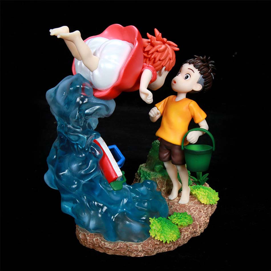 Ponyo On The Cliff Figure Ponyo Sou Sky Seagal Figure Pvc Statue Anime Action Figurine Model Doll Collection Toy Birthday Gift