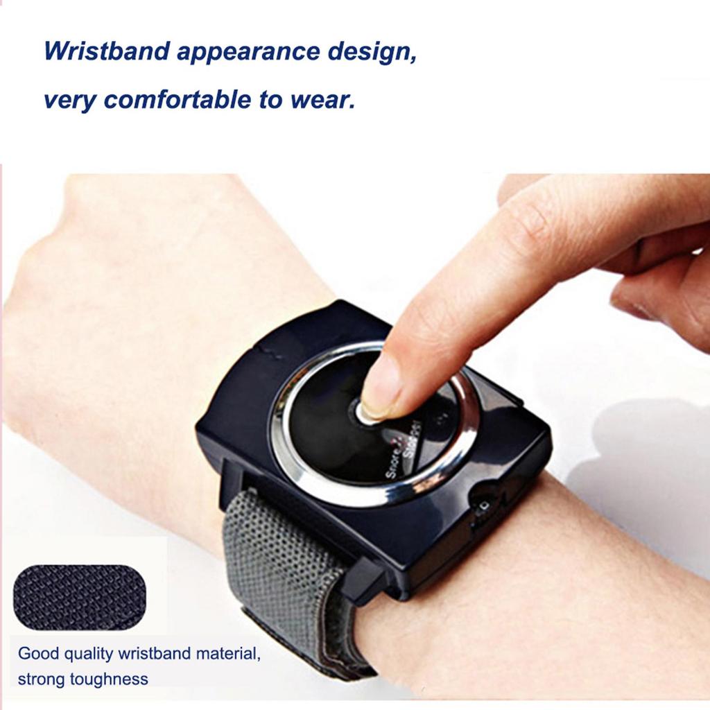 Intelligent Snore Stopper Biosensor Anti Snoring Device Infraröd stråle upptäcker Armband Sovhjälp