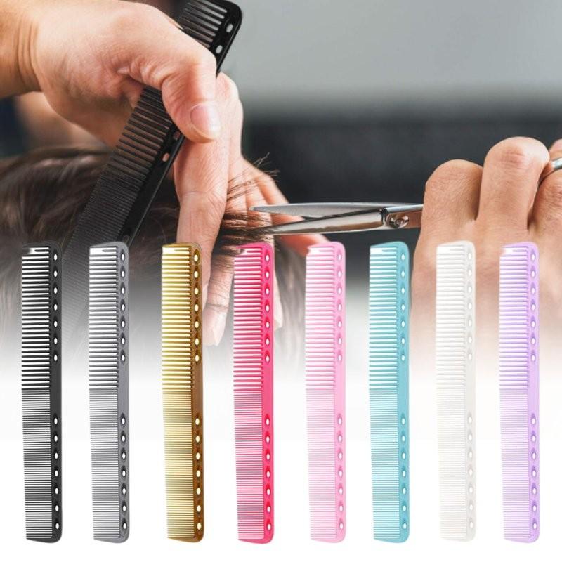 Hairdresser Haircut Hairdressing Plastic Combs Hollow Shape Both Dense Ends