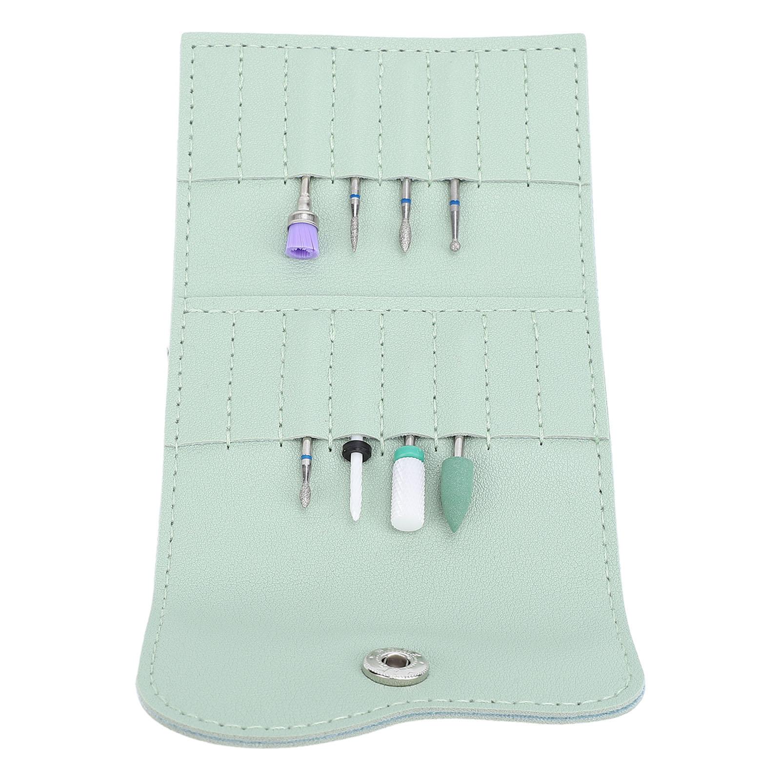 

Держатель для маникюрных сверл, кошелек для хранения из ПУ, водонепроницаемый, многослойный, органайзер для маникюрных сверл