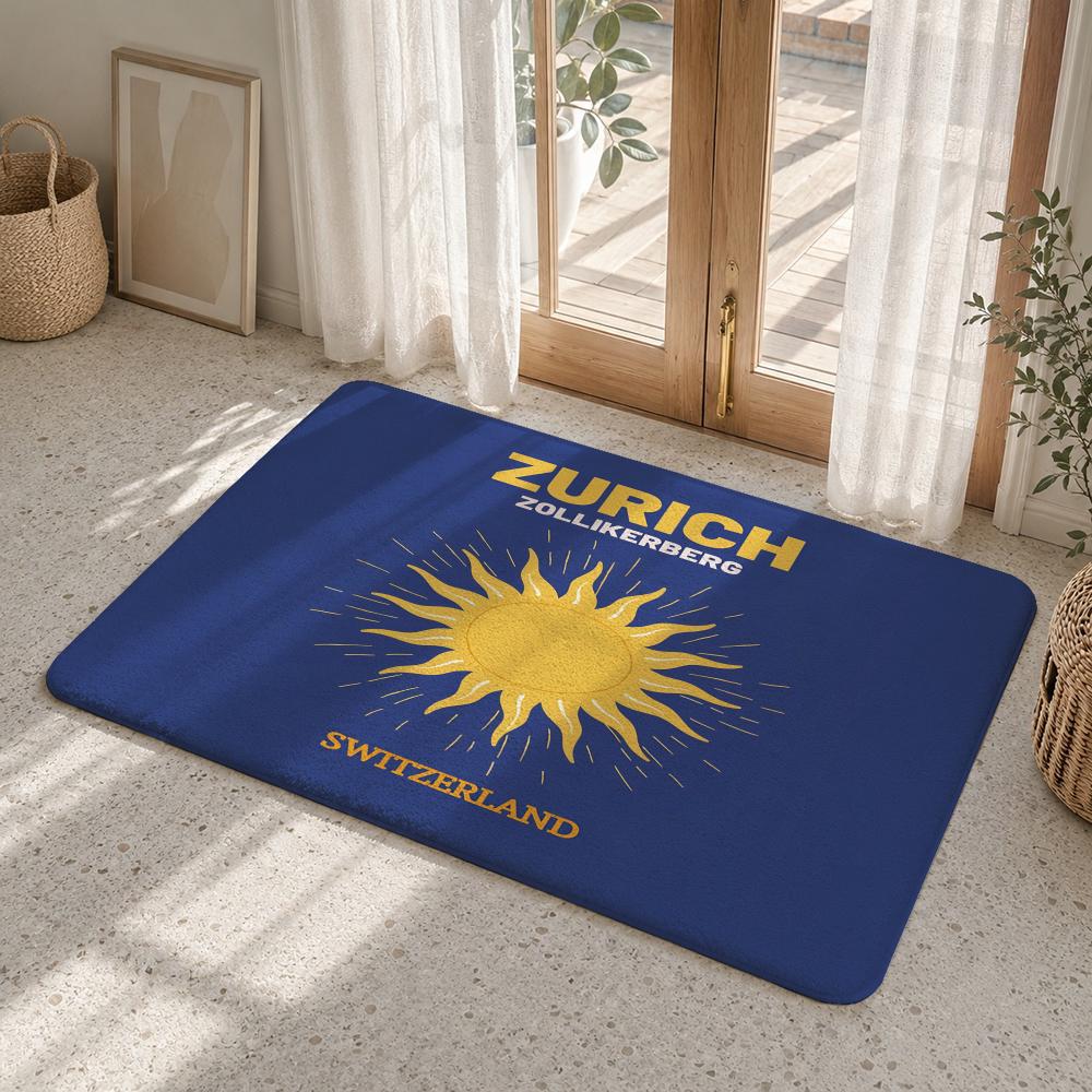 Bali Dubai Jaipur Travel Floor Mat Flannel Rug Non Slip Absorbent Soft Washable For Entryway Hallway Bathroom Kitchen Decor