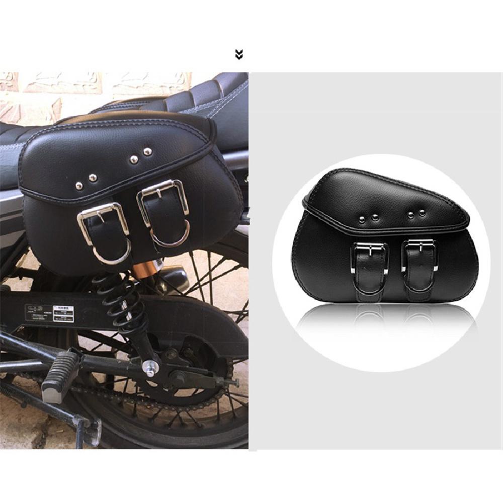 Universelles Mini-Paar Motorrad PU-Leder Seiten-Sattel-Gepäcktaschen Metallschnalle