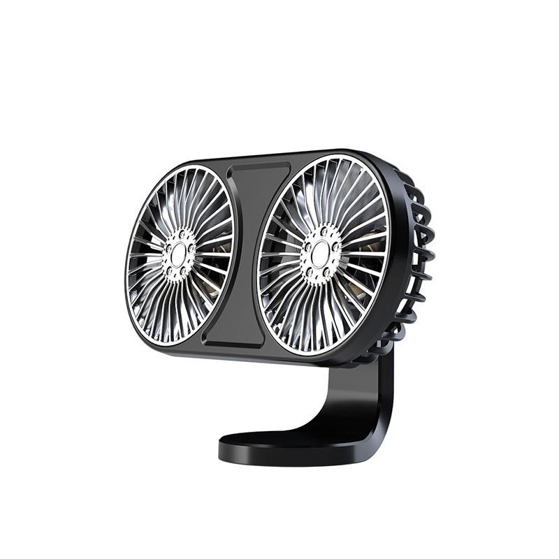 

Car Usb Double-Head Fan Vents Accessories Flash Car Fan Vents Double-Head Flash Accessories Speeds Adjustable Cooler Air Fan чёрный