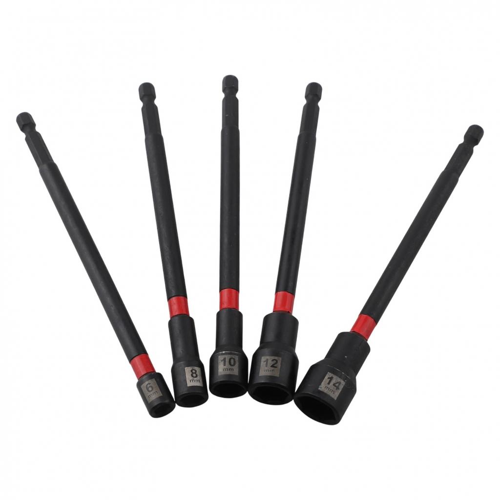 Precision Engineered Magnetic Nut Driver Tools Set of 5 For Durability