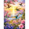 300 Pieces Puzzles for Adult Jigsaw Puzzle 300 Piece Children Elderly Puzzle Hummingbird Beach Flower Puzzle Gift for Mom Dad Family Friend Family