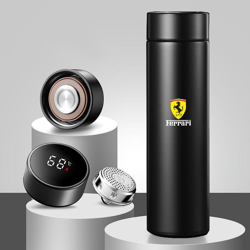 Car Portable Smart Thermos Leakproof Travel Cup Bottle For Ferrari F430 Stradale Roma 488 Spider SF90 Portofino F8 Superfast JW5