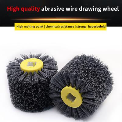 Burnishing Polishing Wheel Wire Drawing Wheel Brush Burnishing Polishing Wheel Grit #120 for Carpentry Furniture