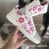 Klinknagel schoenen rode zool neus stud voetbalschoenen casual koppel trend mode veelzijdig veterschoenen board schoenen