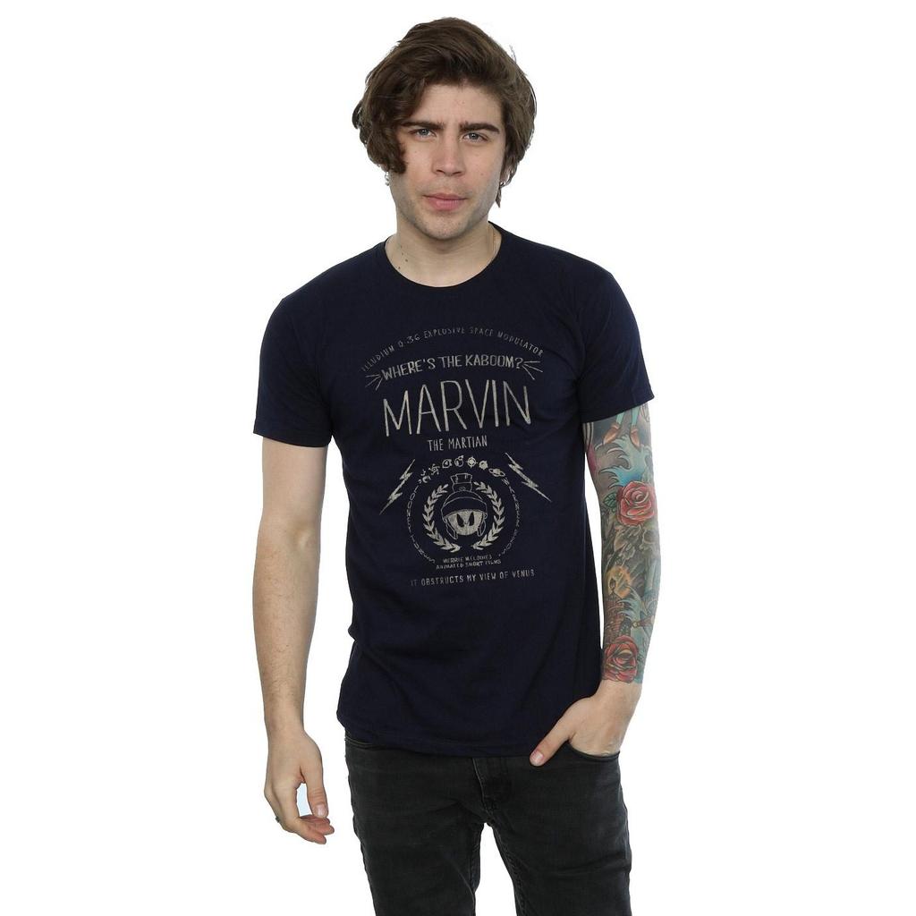 Looney Tunes Mens Where´s The Kaboom Marvin The Martian Cotton T-Shirt