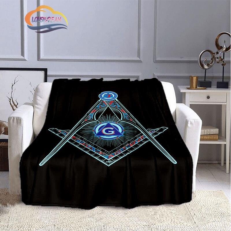 The Freemasons Blanket Freemasonry Series Flannel Cashmere Blanket Masonic Fluffy Blanket All Seeing Eye Printing Pattern Blanke
