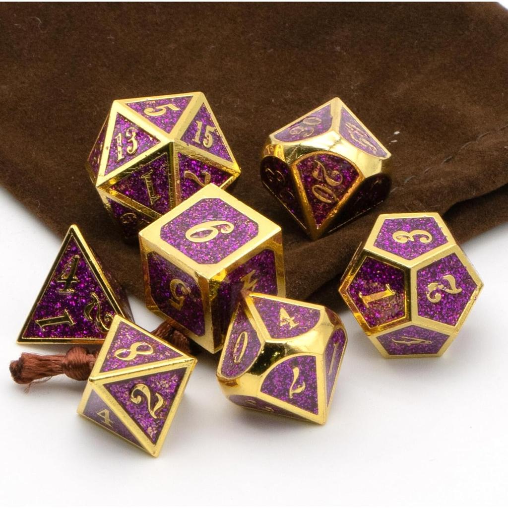 DND Tärningsset, Dungeons and Dragons Tärningar för D&D Tärningar med D20 Metalltärningsset eller RPG Rollspel MTG Bordsspel, Shadowrun Pathfinder