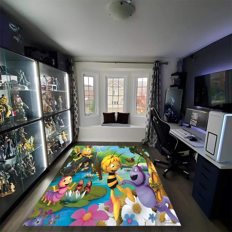 Maya the Bee Printed Carpet, Rug for Office Chair Living Room Bedroom Kitchen Room Decor Gifts.