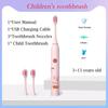 Children Sonic Electric Toothbrush Cartoon Pattern for Kids with Replace The Tooth Brush Head Ultrasonic Toothbrush Soft Nozzles