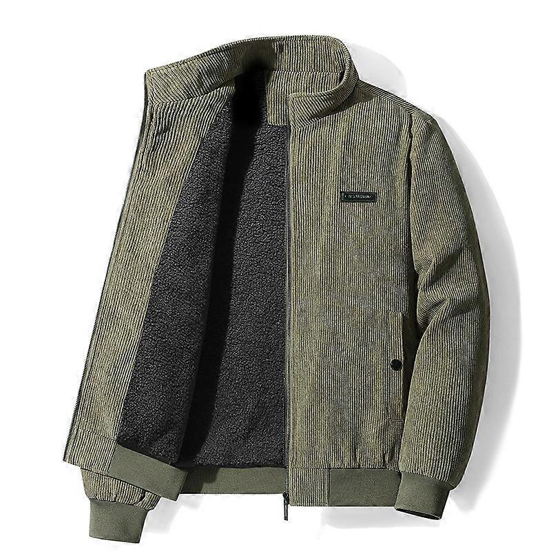 Jachete de Corduroy pentru Bărbați Paltoane Calde de Iarnă Jachete de Iarnă din Fleece Îmbrăcăminte Exterioară pentru Bărbați Paltoane Casual de Iarnă Jachete Casual pentru Bărbați de Bună Calitate