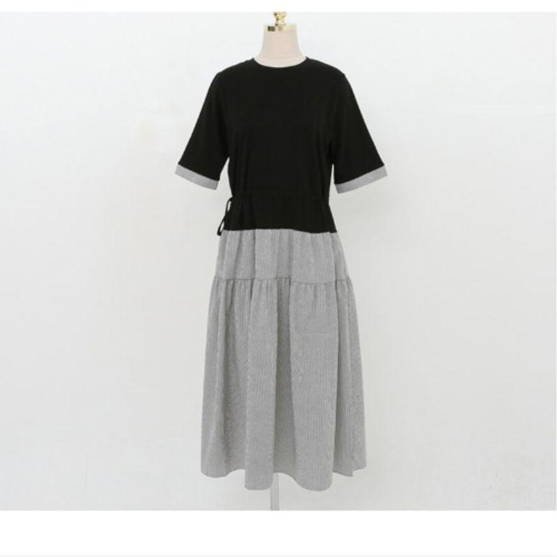 Women's Dark Blue Round Neck Shirt with Half Sleeve Fat Mm Casual T-shirt