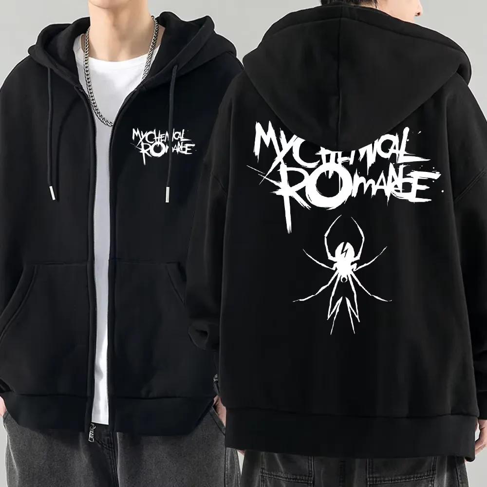 My Chemical Romance Mcr Dead Zipper Hoodie Men Women Loose Fashion Zipper Sweatshirt Men's Long Sleeves Tops