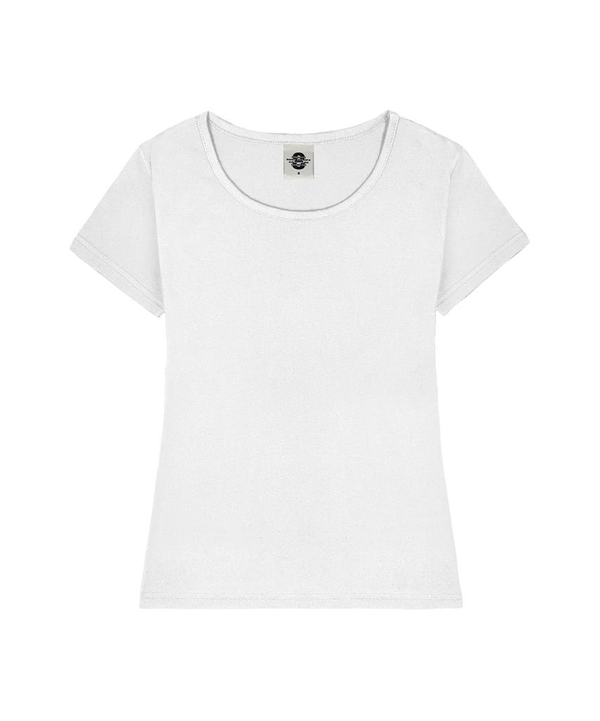 PRIMATE Women'S U-Neck Slim Fit Short Sleeve T-Shirt 6 Colors