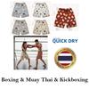 Shorts de Treino de Boxe Muay Thai Kickboxing Desenho Gato Estampa Secagem Rápida Arte Marcial Boxer Unissex Homens Mulheres Criança Luta Fitness Esporte Academia Treino
