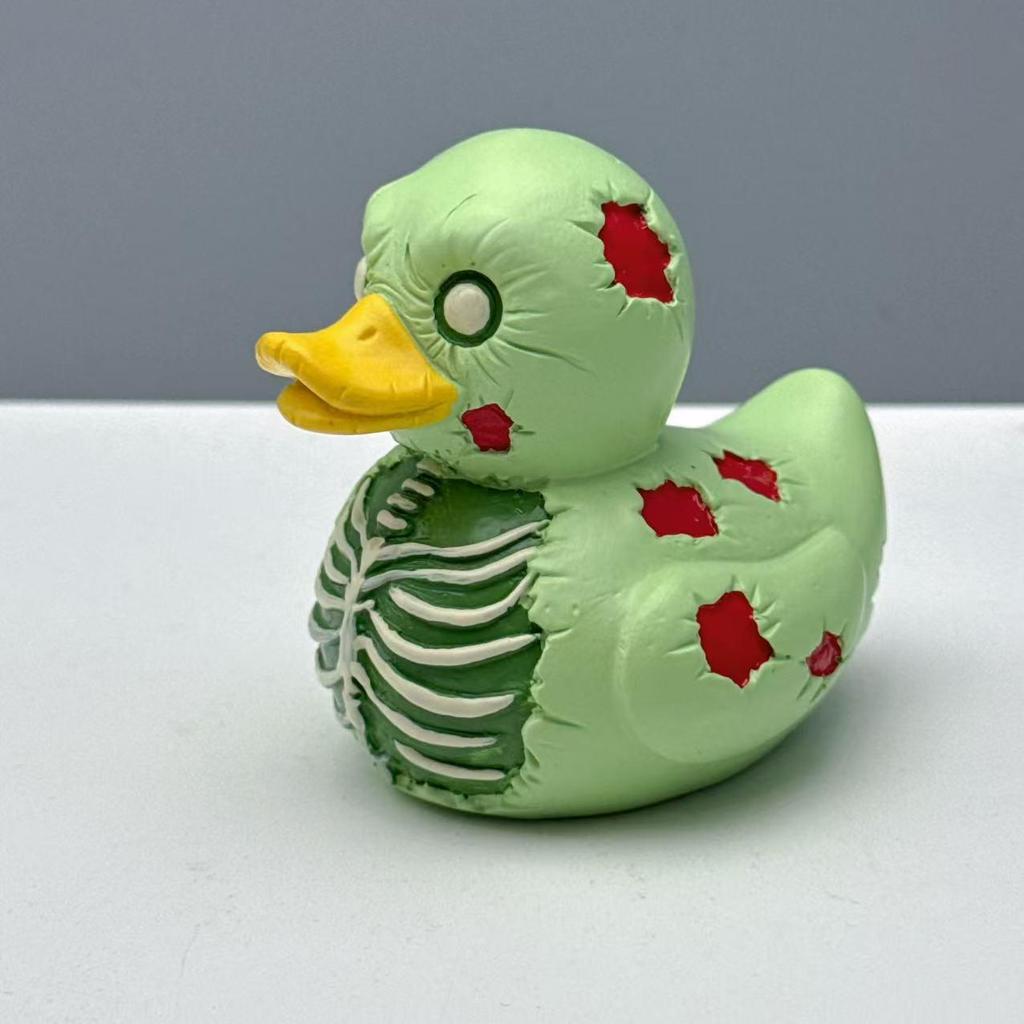 Gothic Halloween Zombie Duck Resin Ornament for Home Decor