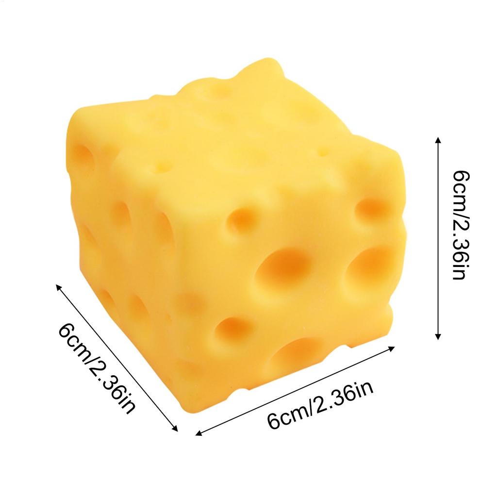 Extra Large Cheese Fidget Toy Slow Rebound Shapeable Venting Ball Realistic Giant Squeeze Toys for Adult Stress Relief