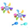 Baby Shower Windmill Toy Whirling Waterfall Rotating Colorful Waterwheel Bath Time for